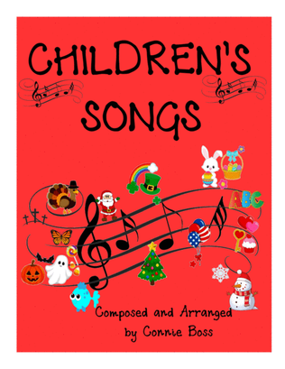 Book cover for Children's Songs Book - solo and piano
