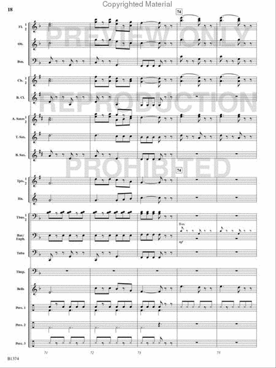 A Stowaway on Santa's Sleigh Concert Band scores gallery preview page 17