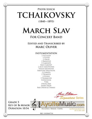 Book cover for March Slav (Concert Band Transcription) - Tsarist Edition