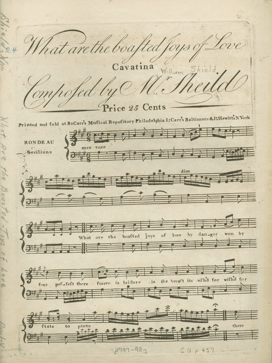 What are the boasted Joys of Love. Cavatina
