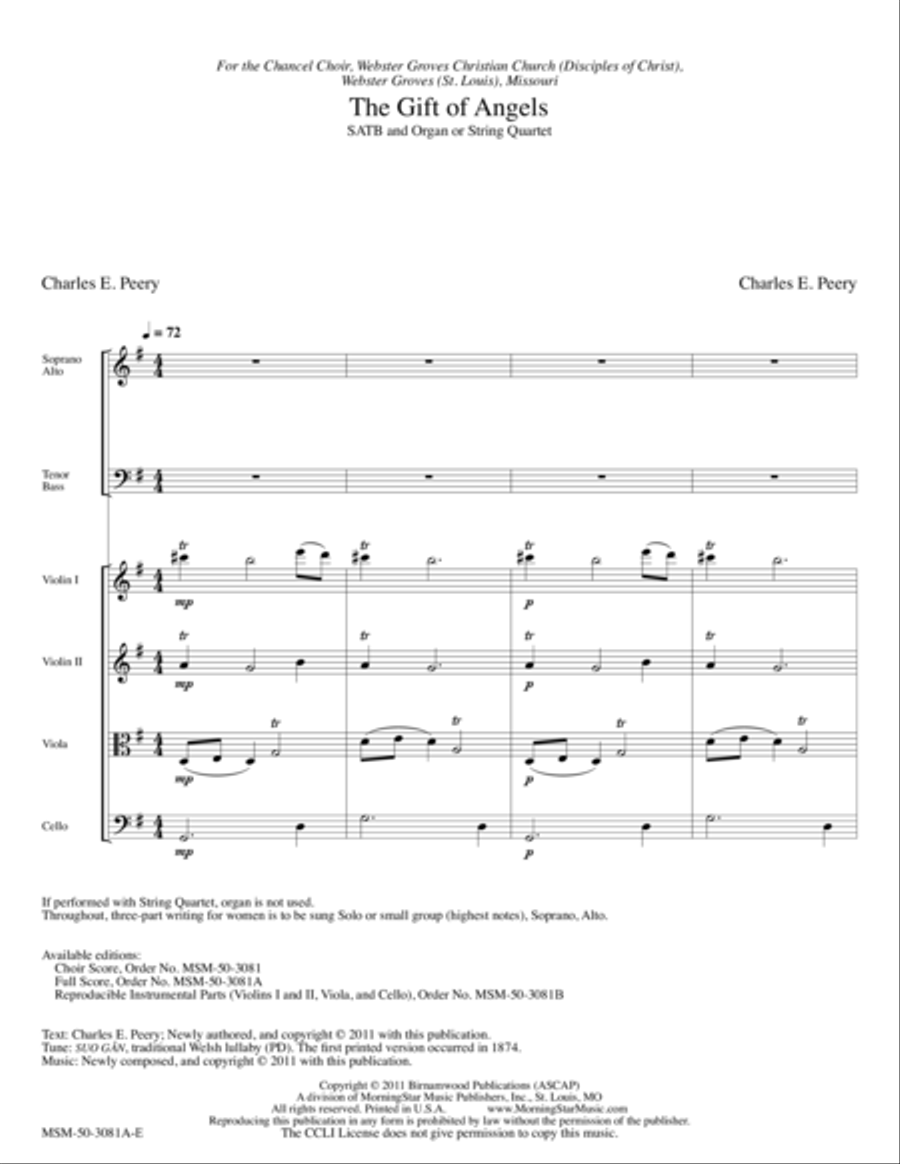 The Gift of Angels Choir scores gallery preview page 1