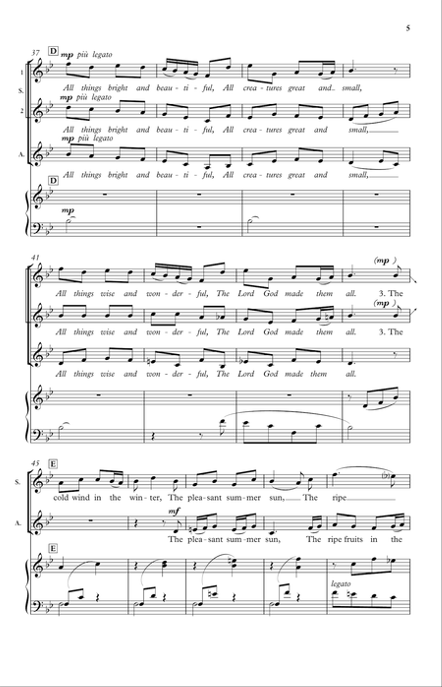 All things bright and beautiful SSA scores gallery preview page 2