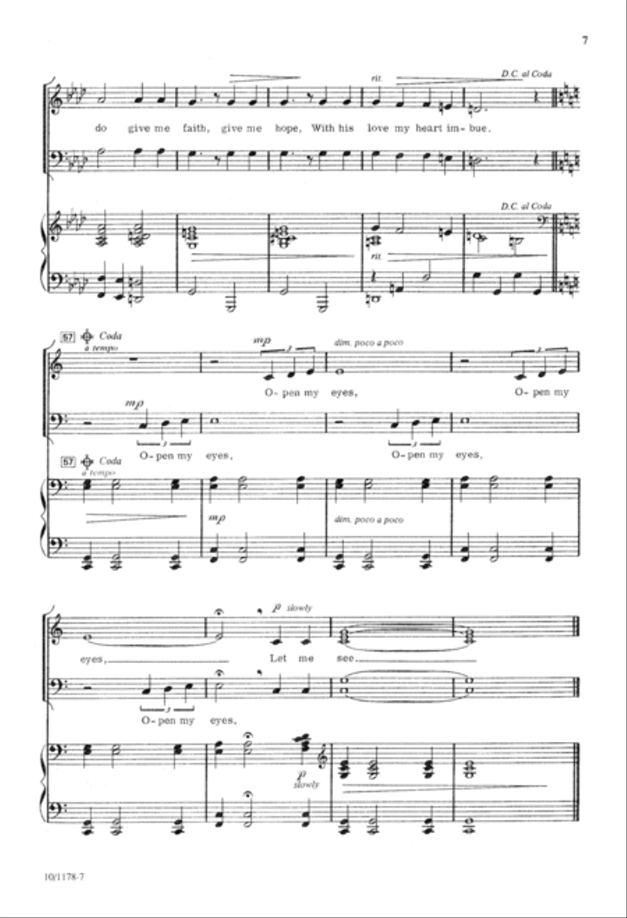 Open My Eyes, Let Me See 4-Part scores gallery preview page 7