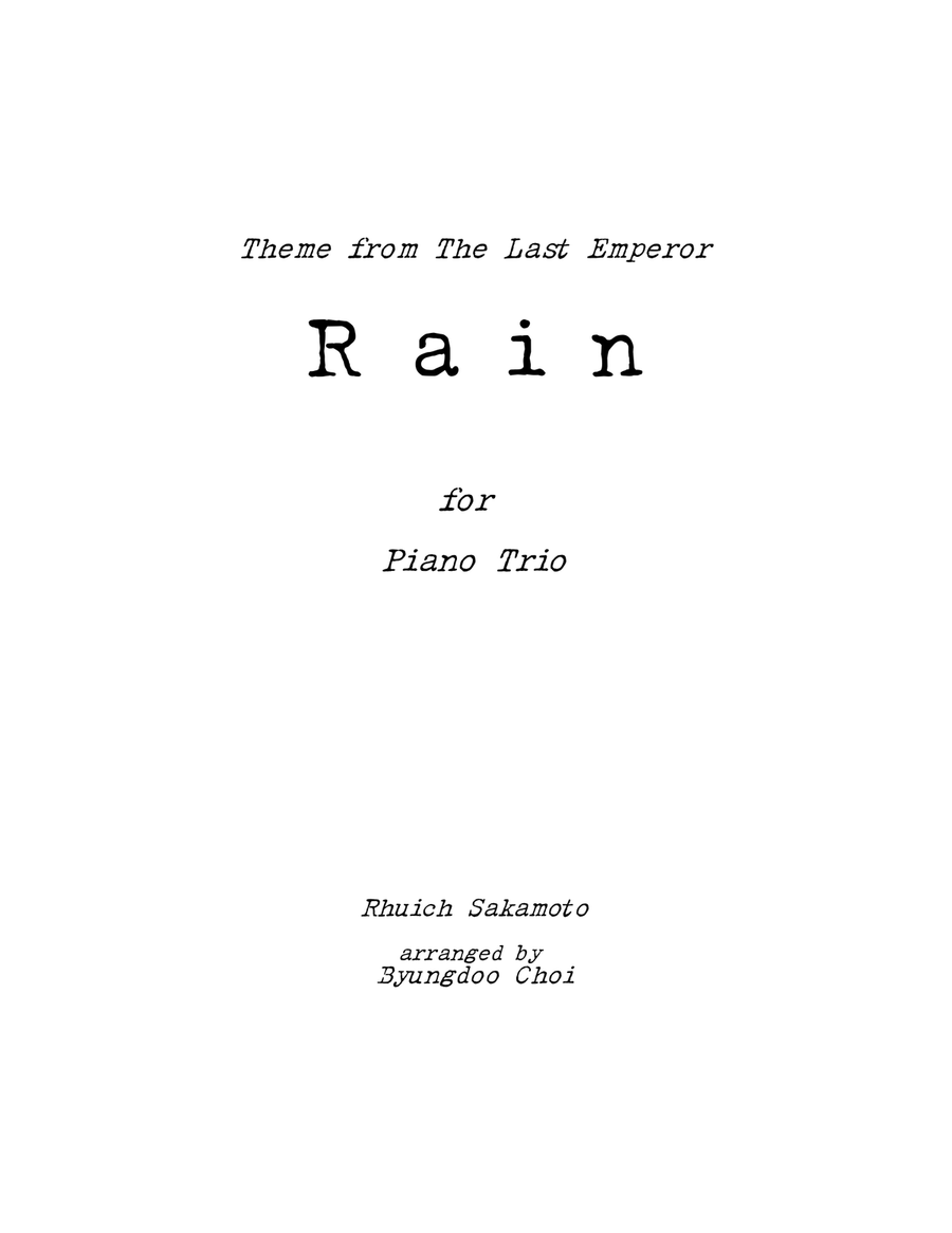 A Rain Song Piano Trio scores gallery preview page 1