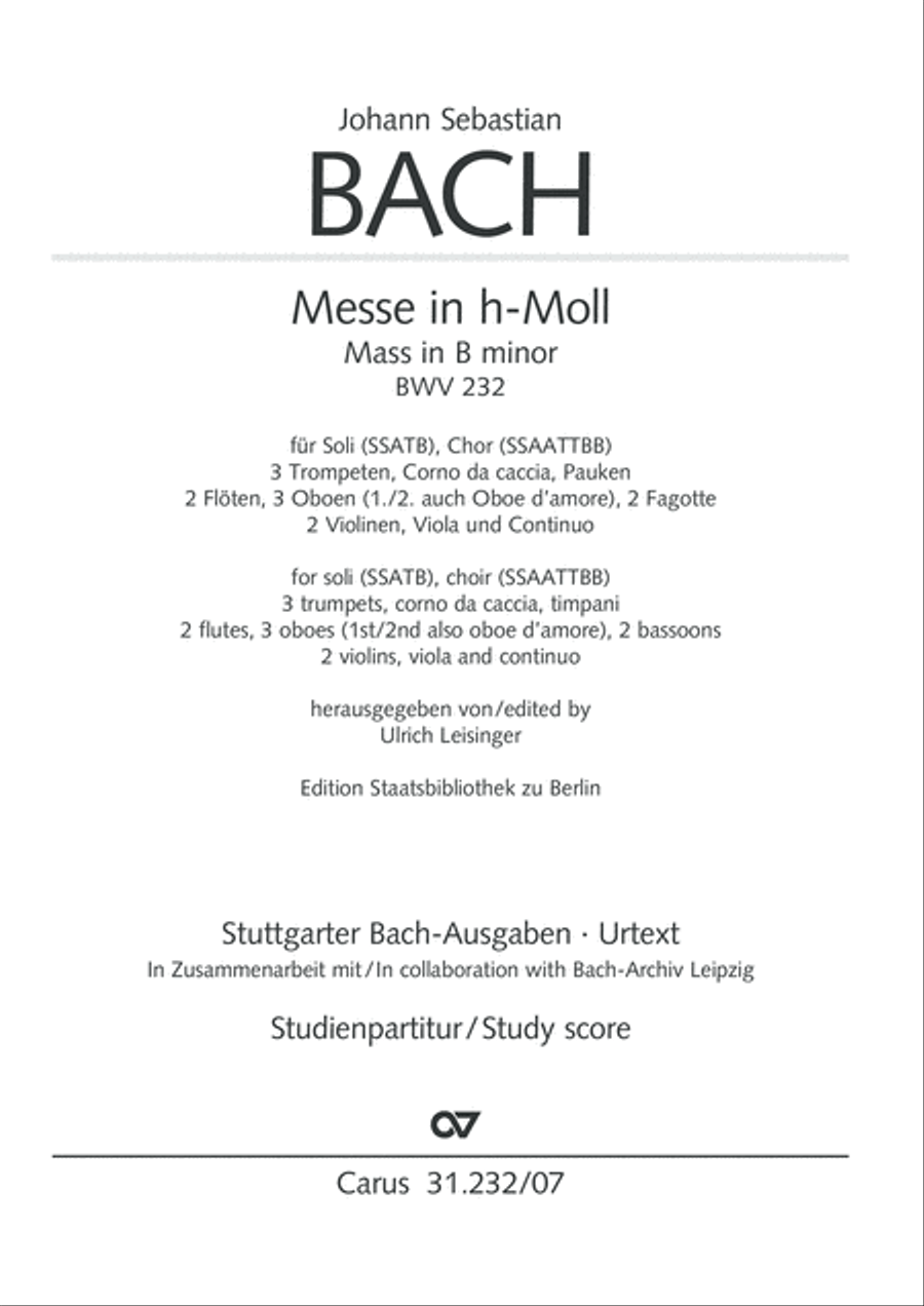 B Minor Mass, BWV 232 (Messe in h-Moll) SSATB scores gallery preview page 2