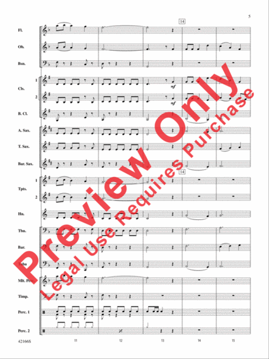 A Merrie Olde Christmas Concert Band scores gallery preview page 5