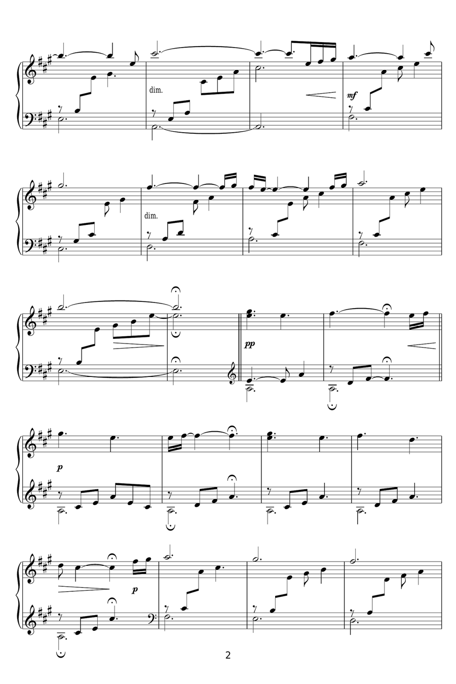 Fairytale Piano Solo scores gallery preview page 2