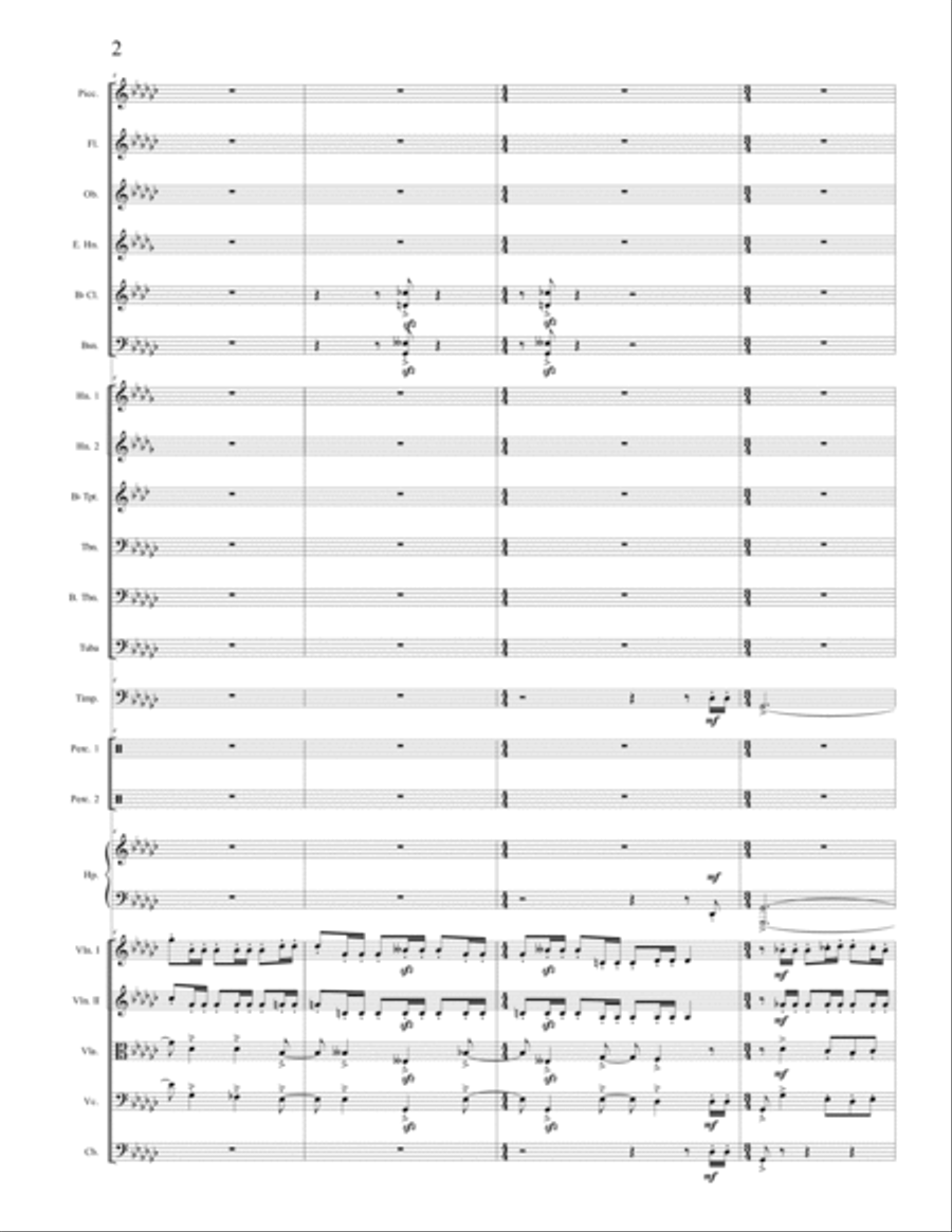 P.I. Tchaikovsky - CAPRICCIO, op. 8, Orchestrated by A. Leytush Full Orchestra scores gallery preview page 2