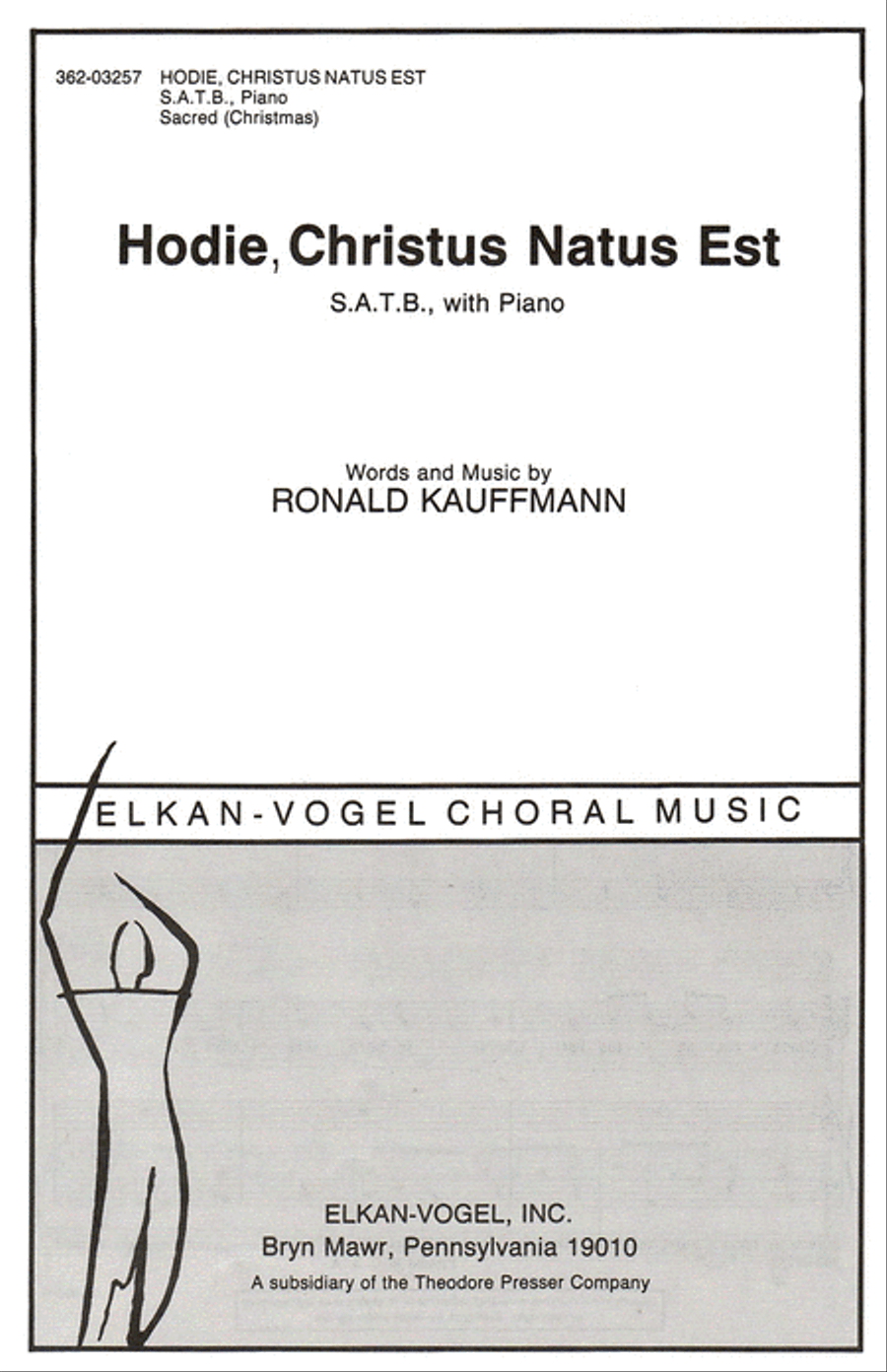 Hodie, Christus Natus Est 4-Part scores gallery preview page 1