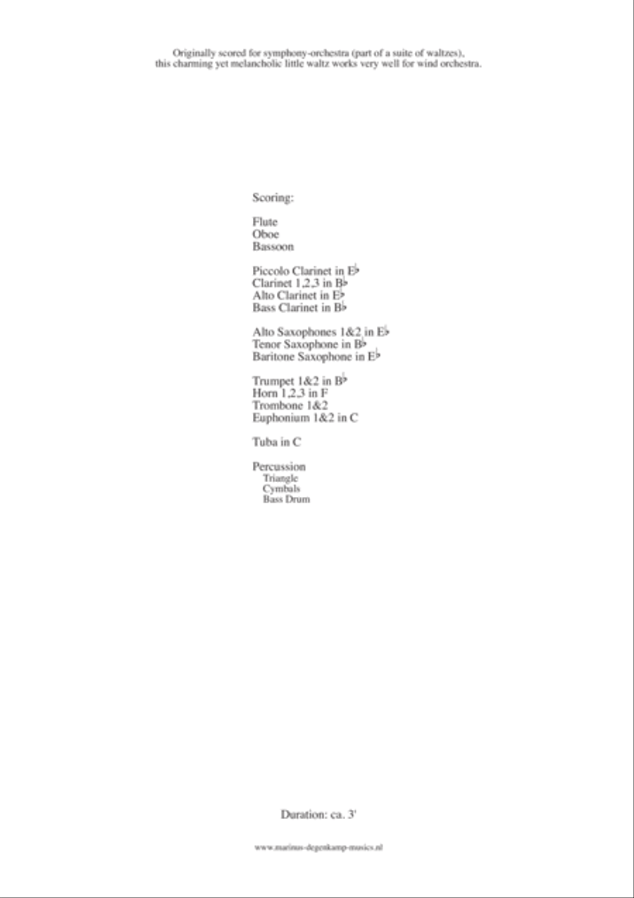 Autumn Waltz for wind band Concert Band scores gallery preview page 2