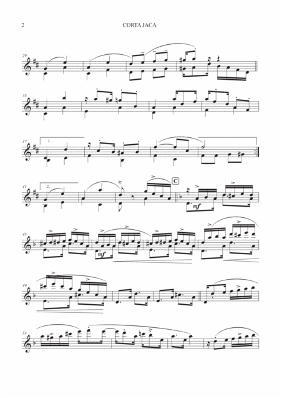 Corta Jaca (Gaucho) - Chiquinha Gonzaga for Baritone Saxophone Baritone Saxophone scores gallery preview page 2