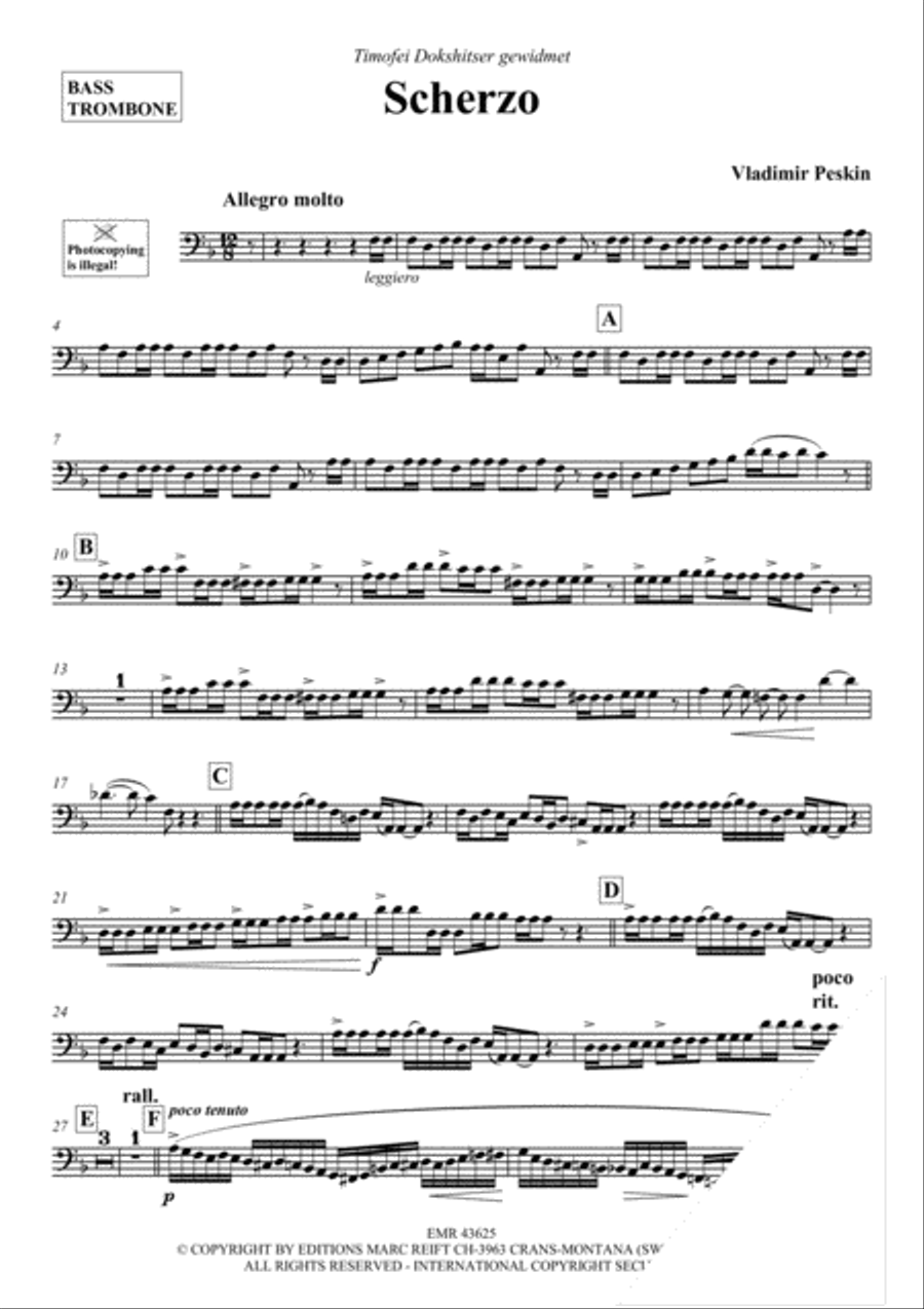 Scherzo Bass Trombone scores gallery preview page 3