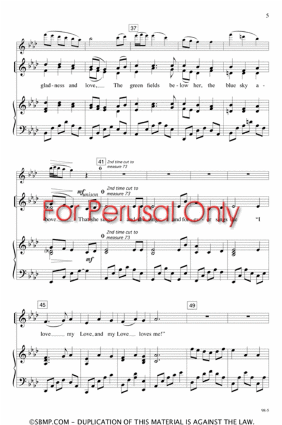 Answer to a Child's Question - SA Octavo SA scores gallery preview page 4