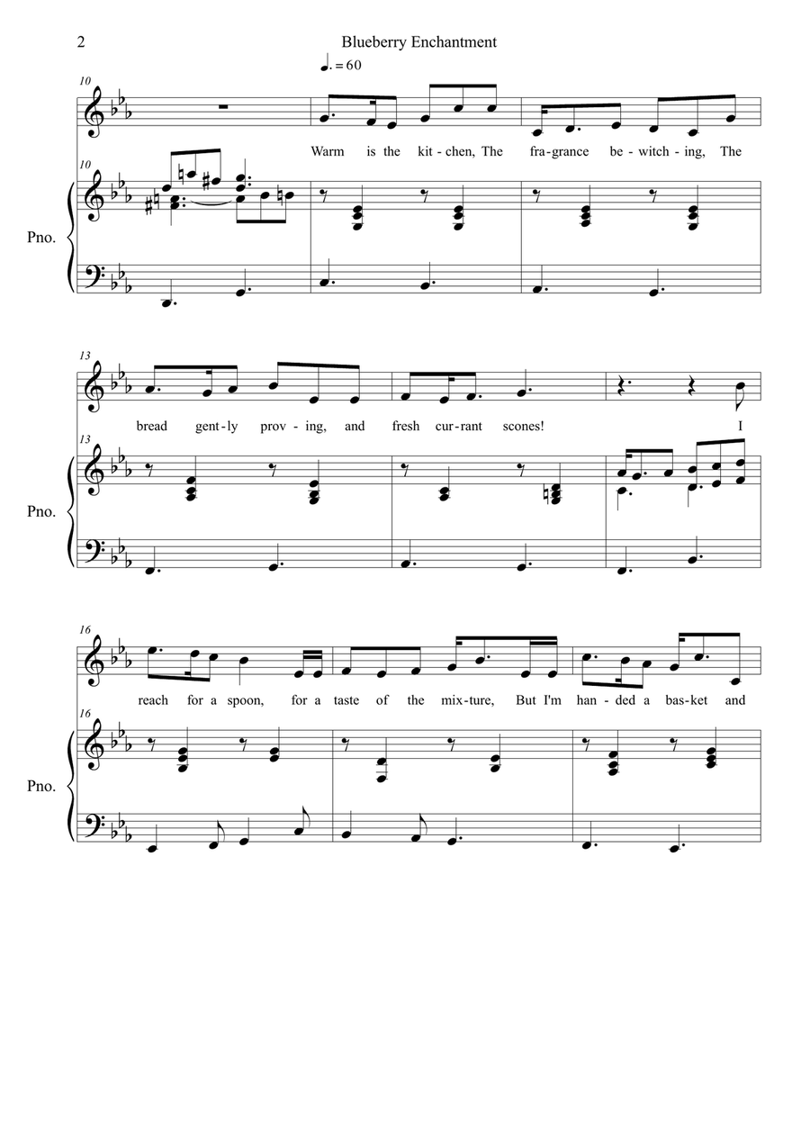 Blueberry Enchantment: song Voice Solo scores gallery preview page 2