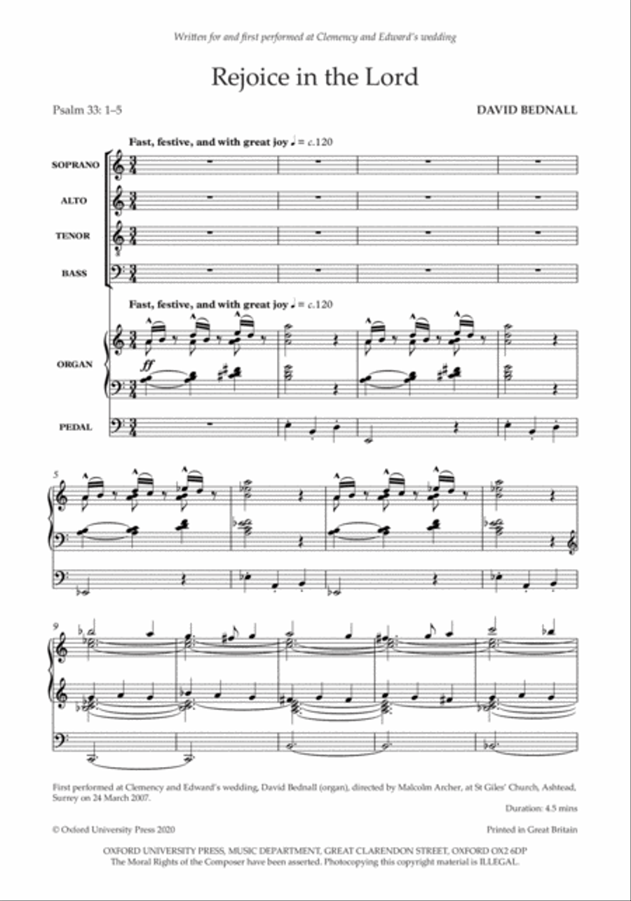 Rejoice in the Lord 4-Part scores gallery preview page 2