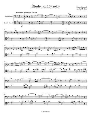 Franz Simandl Étude no. 10 in C minor (Moderato maestoso) for Two Double Basses