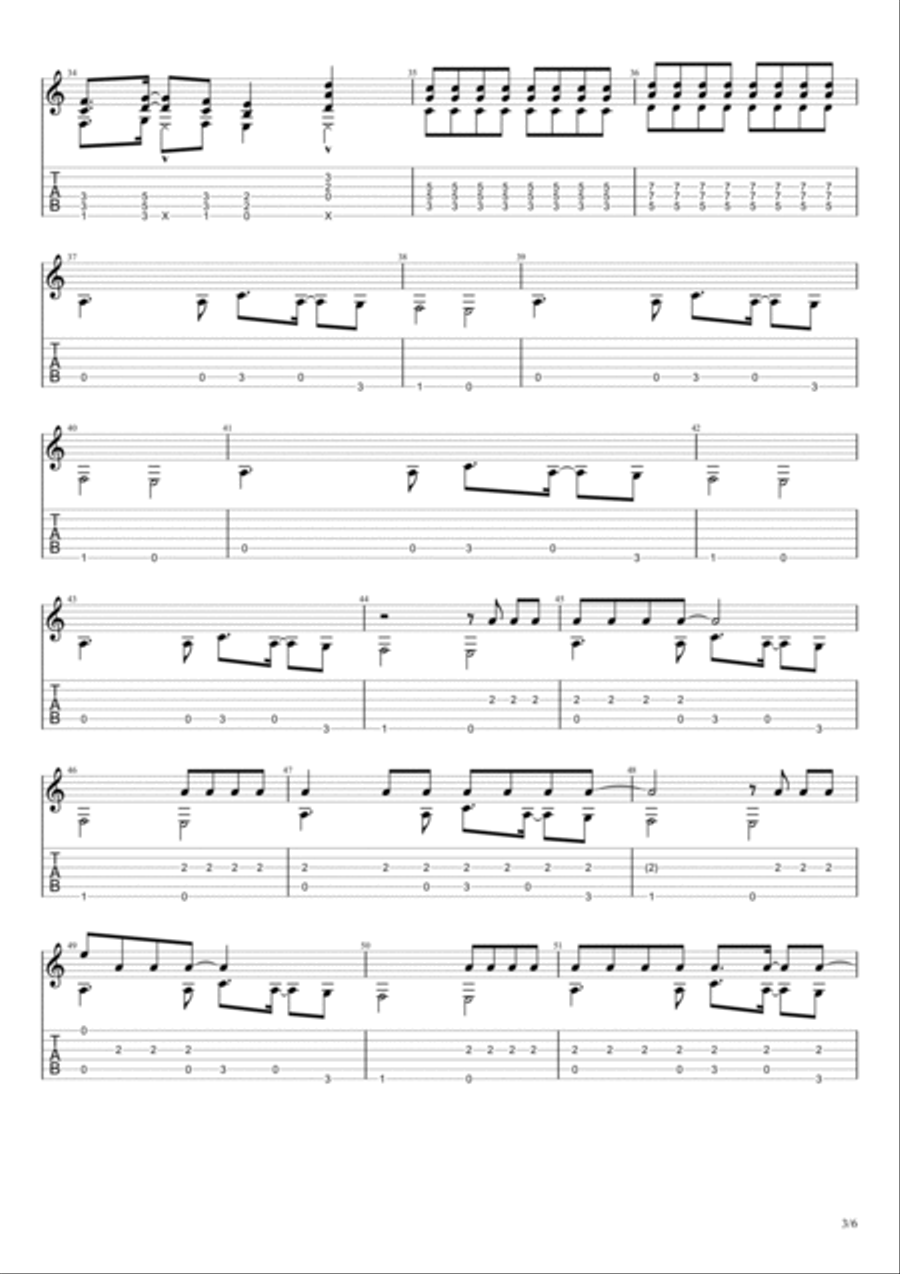 Seven Nation Army Seven Nation Army Guitar Solo scores gallery preview page 3