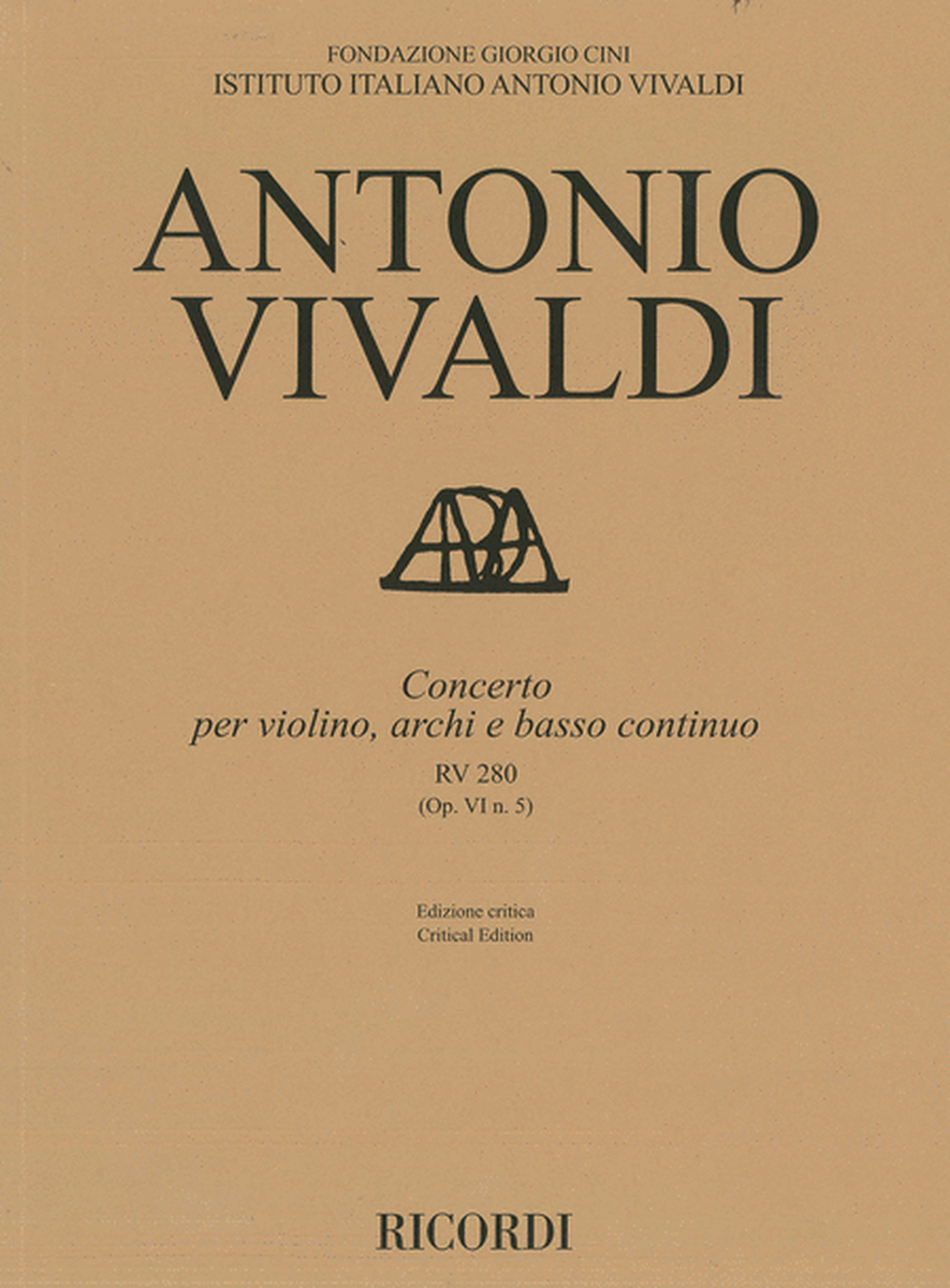 Concerto per violino, archi e bc, RV 280 Op. VI/5
