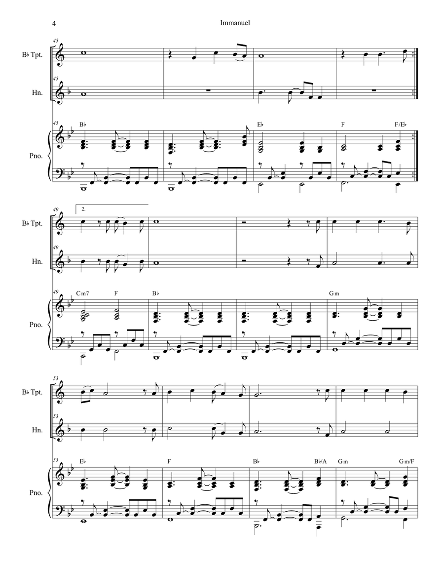 Immanuel Immanuel Brass Duet scores gallery preview page 4