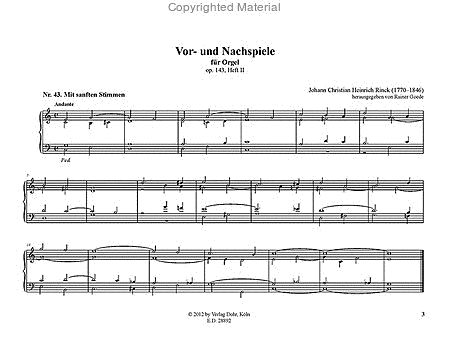 Vor- und Nachspiele für die Orgel op. 143 -Band 2 (Nr. 43-79)-