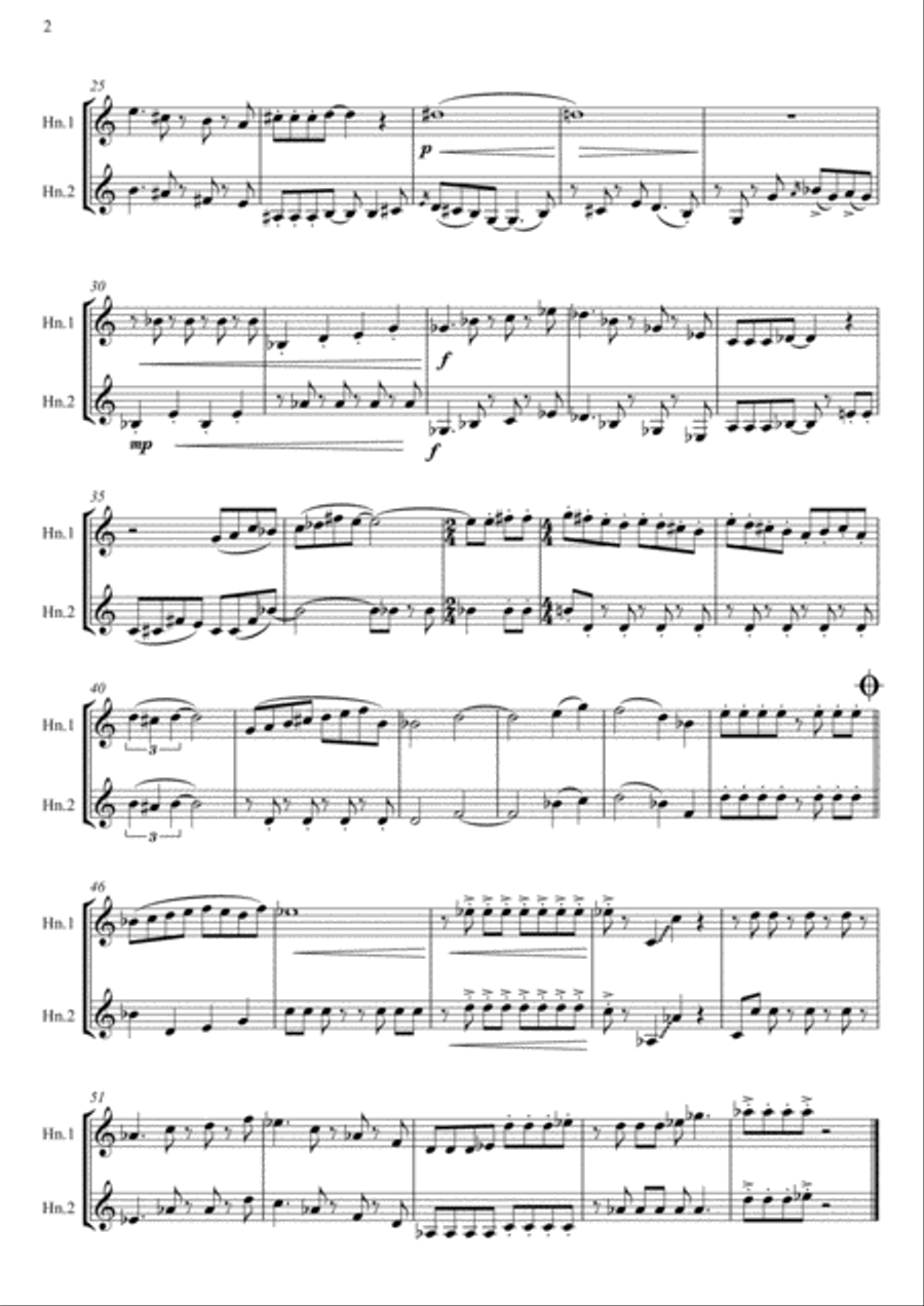 Theme From The Simpsons TM from the Twentieth Century Fox Television Series THE SIMPSONS Brass Duet scores gallery preview page 3