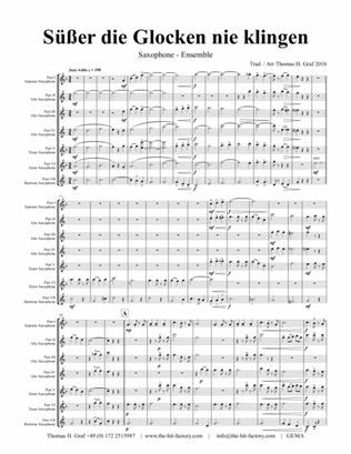 Süßer die Glocken nie klingen - German Christmas song - 7 Parts - Saxophone Ensemble