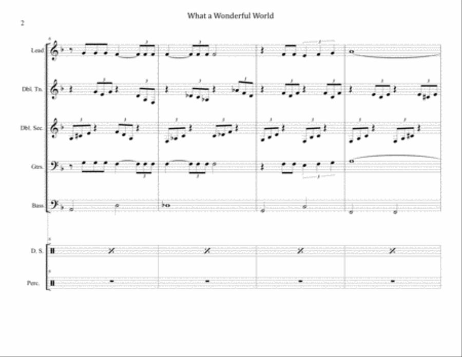 What A Wonderful World Steel Drum Band scores gallery preview page 2