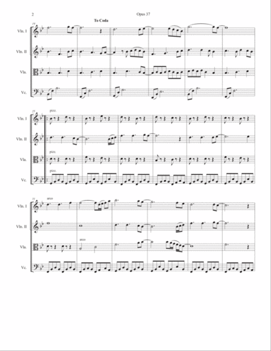 Opus 37 String Quartet scores gallery preview page 2