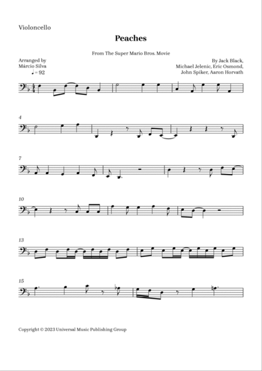 Peaches Piano scores gallery preview page 4