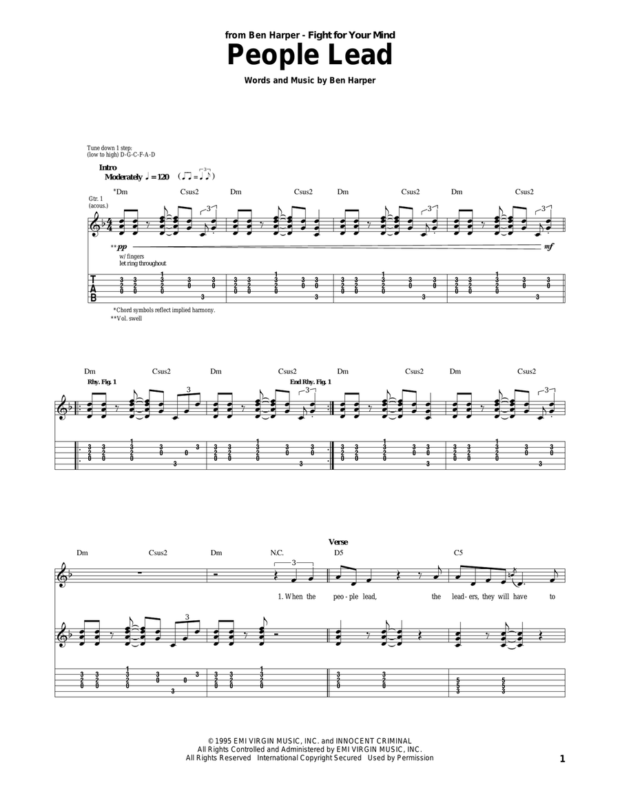 People Lead People Lead Acoustic Guitar scores gallery preview page 1