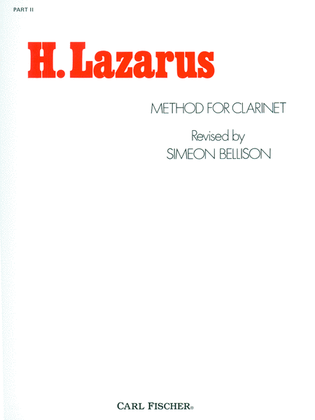 Book cover for Method For Clarinet