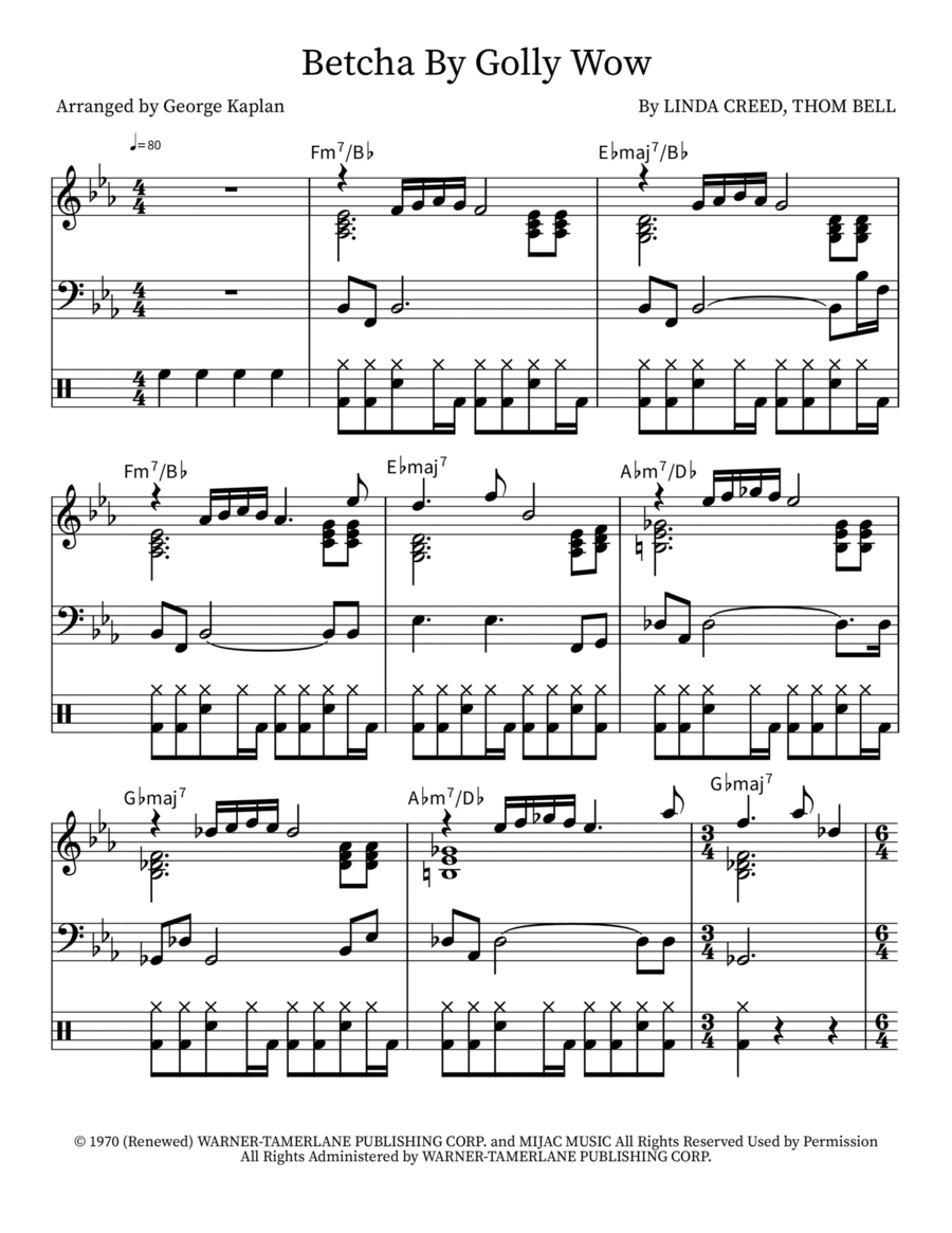 Betcha By Golly Wow Small Ensemble scores gallery preview page 1
