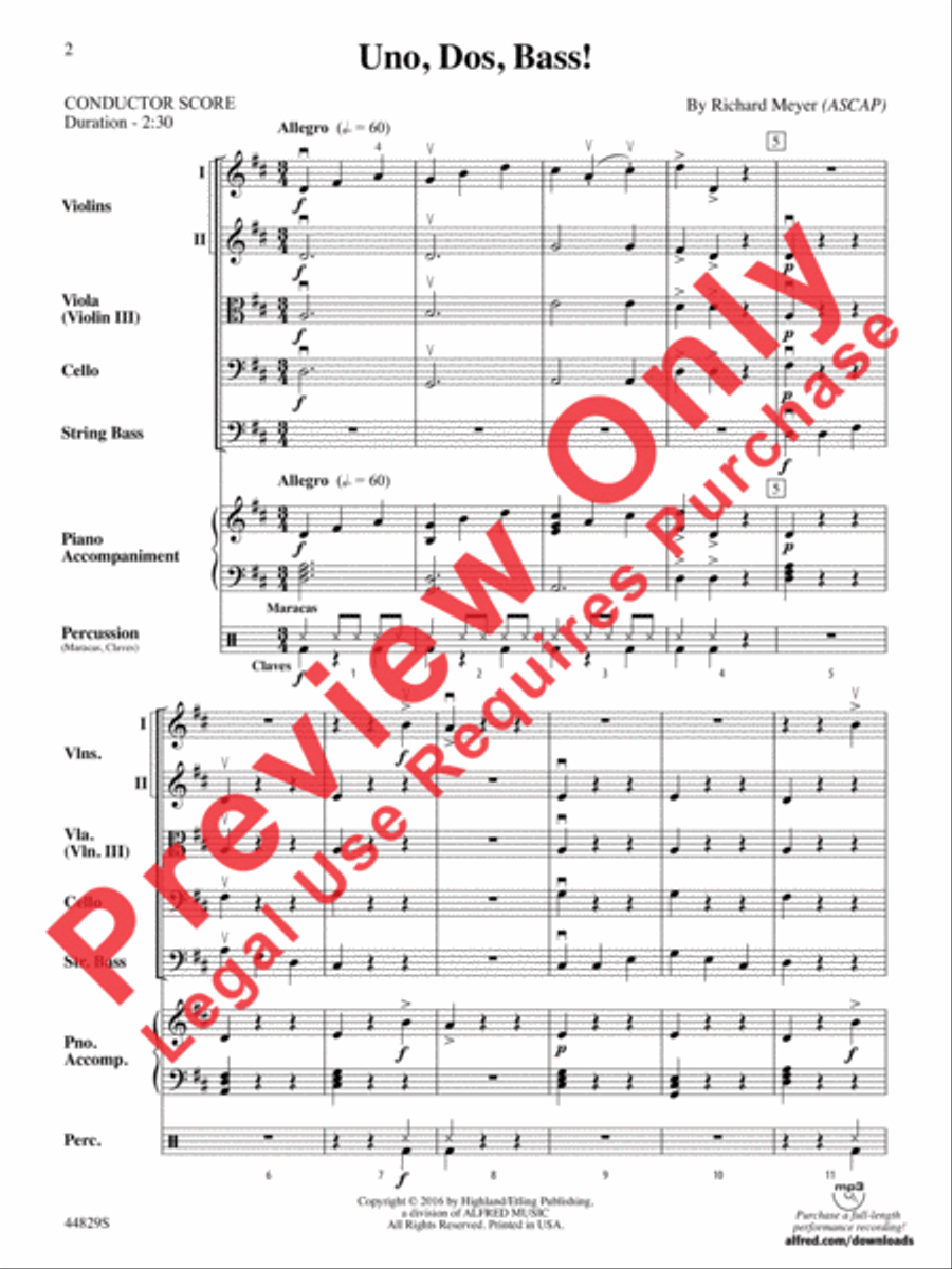 Uno, Dos, Bass! Uno, Dos, Bass! String Orchestra scores gallery preview page 15