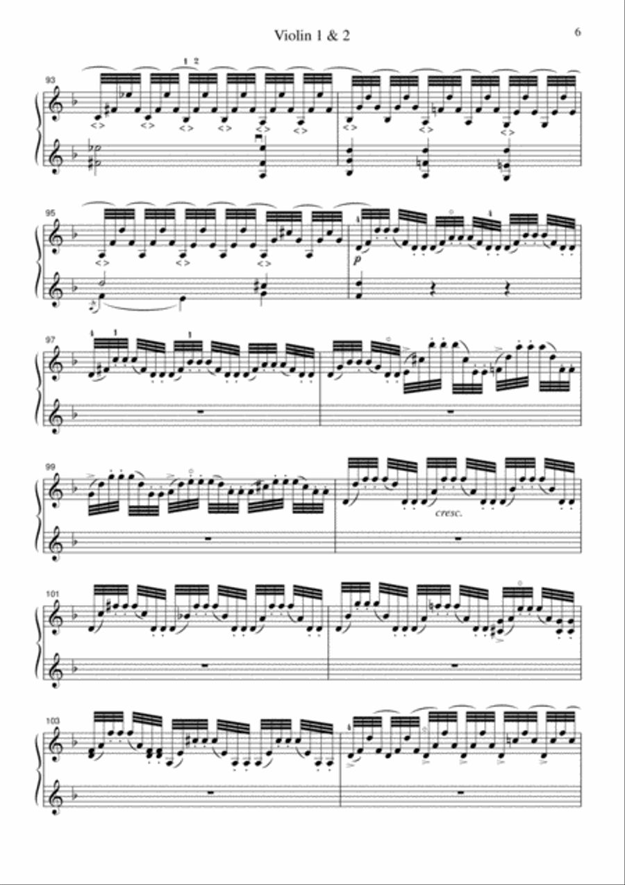 Bach Chaconne, for 2 Violins, VN204 Violin Solo scores gallery preview page 6