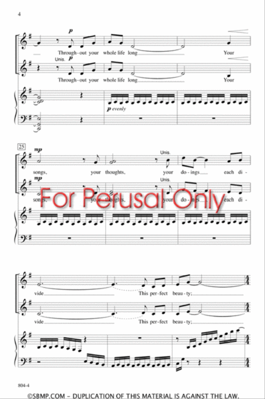 You Are the Music - SSAA Octavo SSAA scores gallery preview page 4
