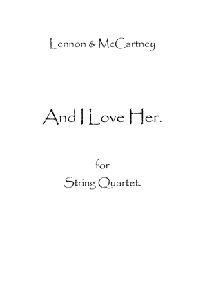 Book cover for And I Love Her