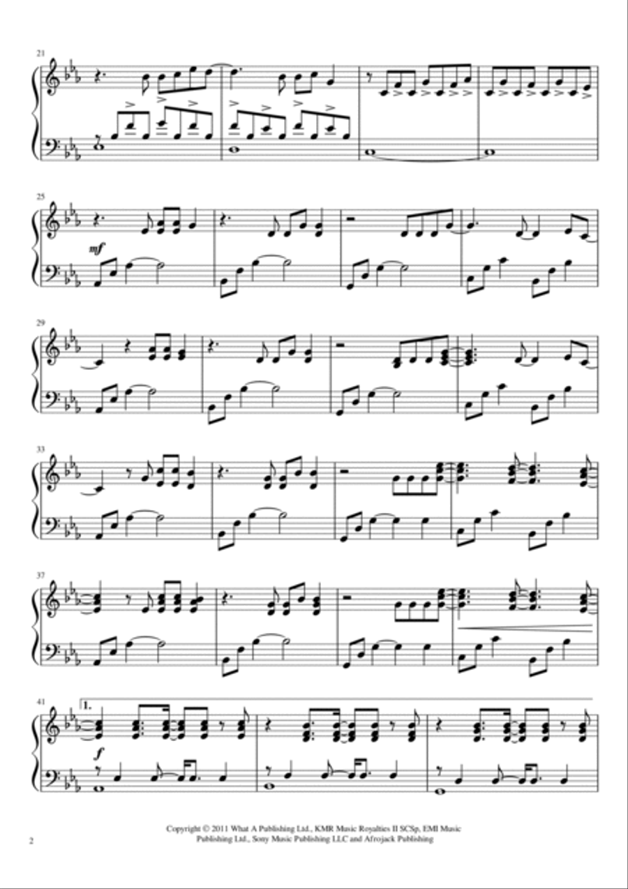 Titanium Titanium Piano Solo scores gallery preview page 2