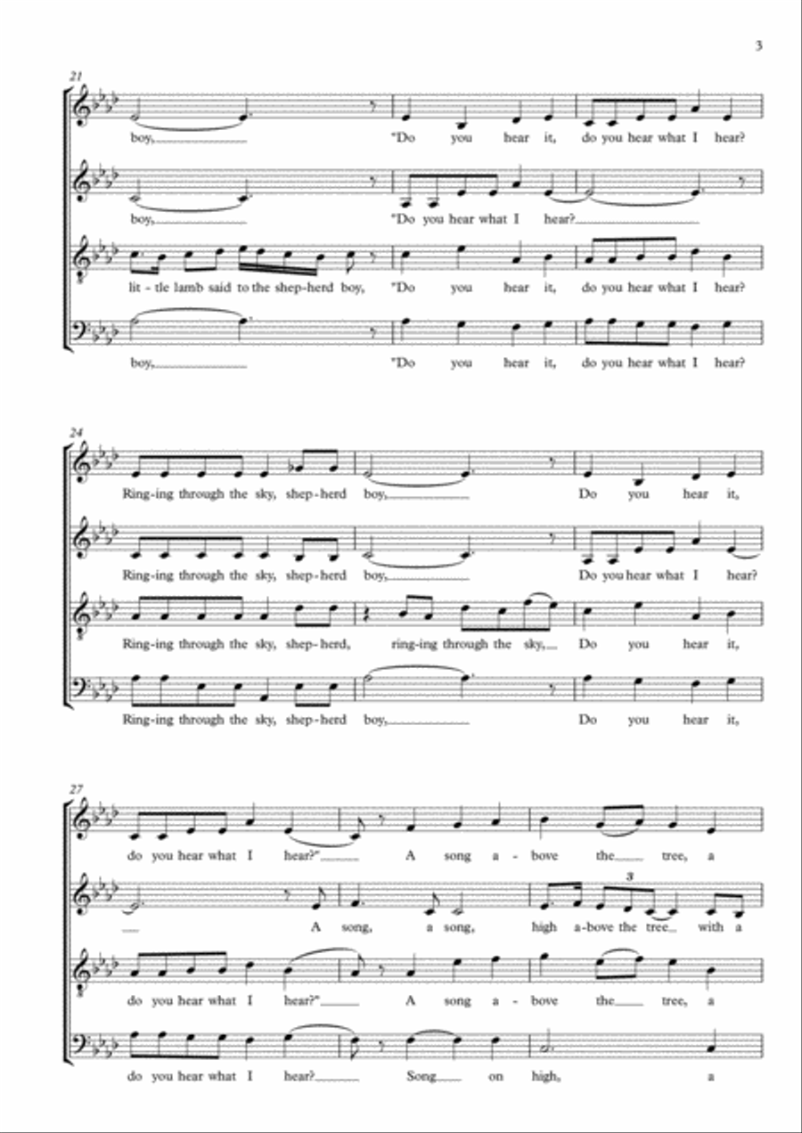 Do You Hear What I Hear Do You Hear What I Hear 4-Part scores gallery preview page 3