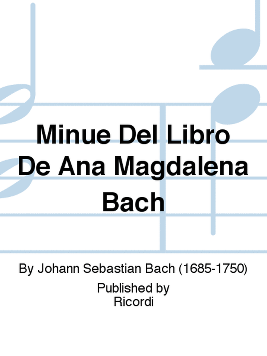 Minue Del Libro De Ana Magdalena Bach
