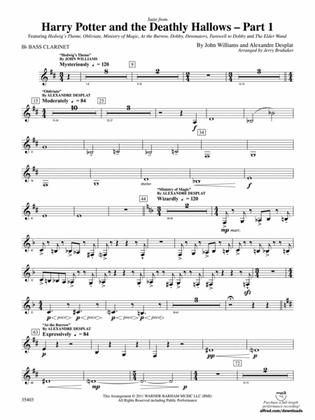 Harry Potter and the Deathly Hallows, Part 1, Suite from: B-flat Bass Clarinet
