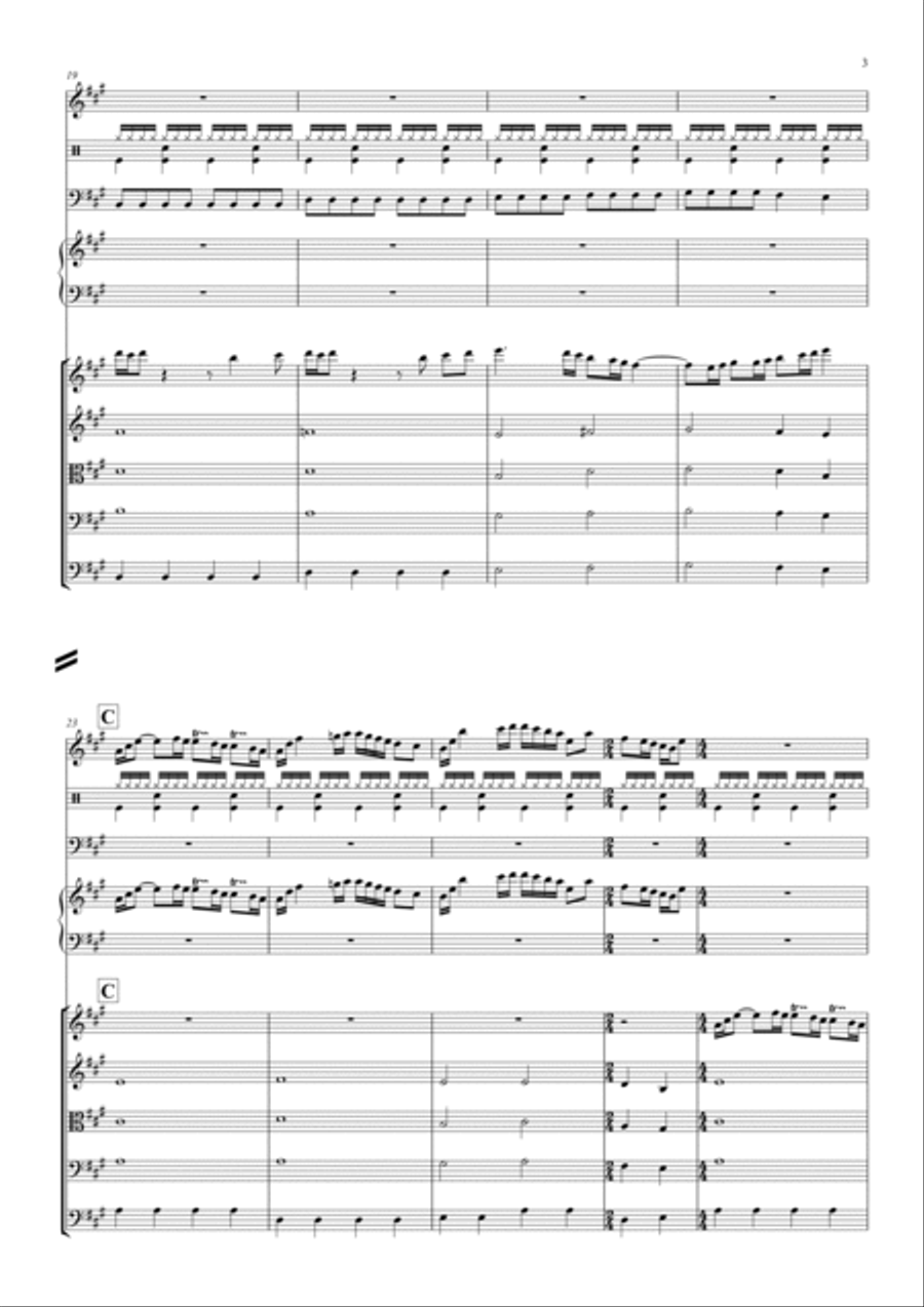 Fantasia Veneziana in A maggiore Full Orchestra scores gallery preview page 3