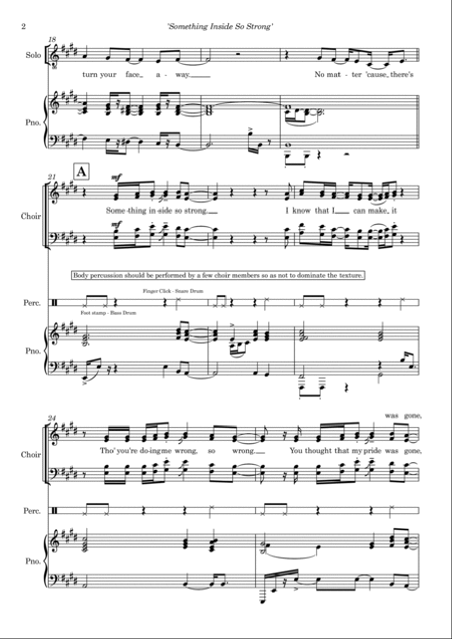 (something Inside) So Strong 4-Part scores gallery preview page 4
