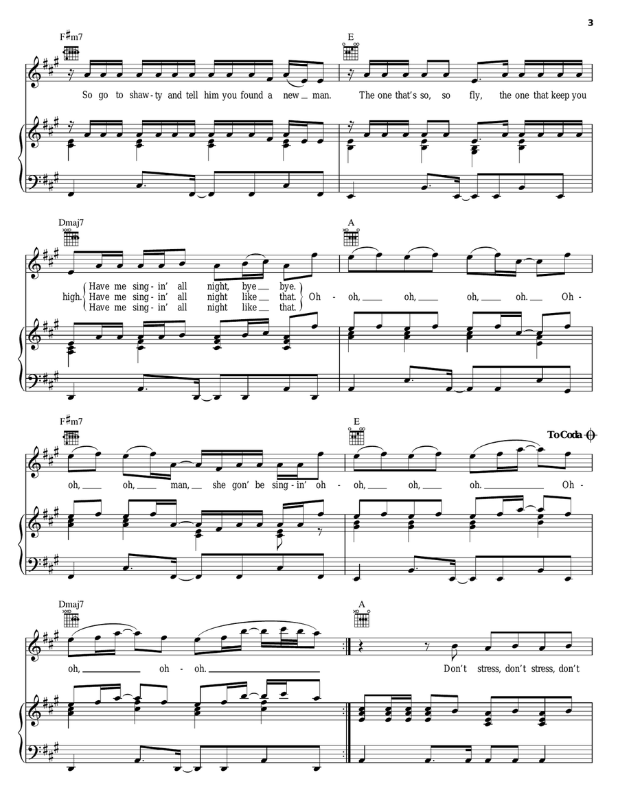 Leavin' Piano, Vocal, Guitar scores gallery preview page 3