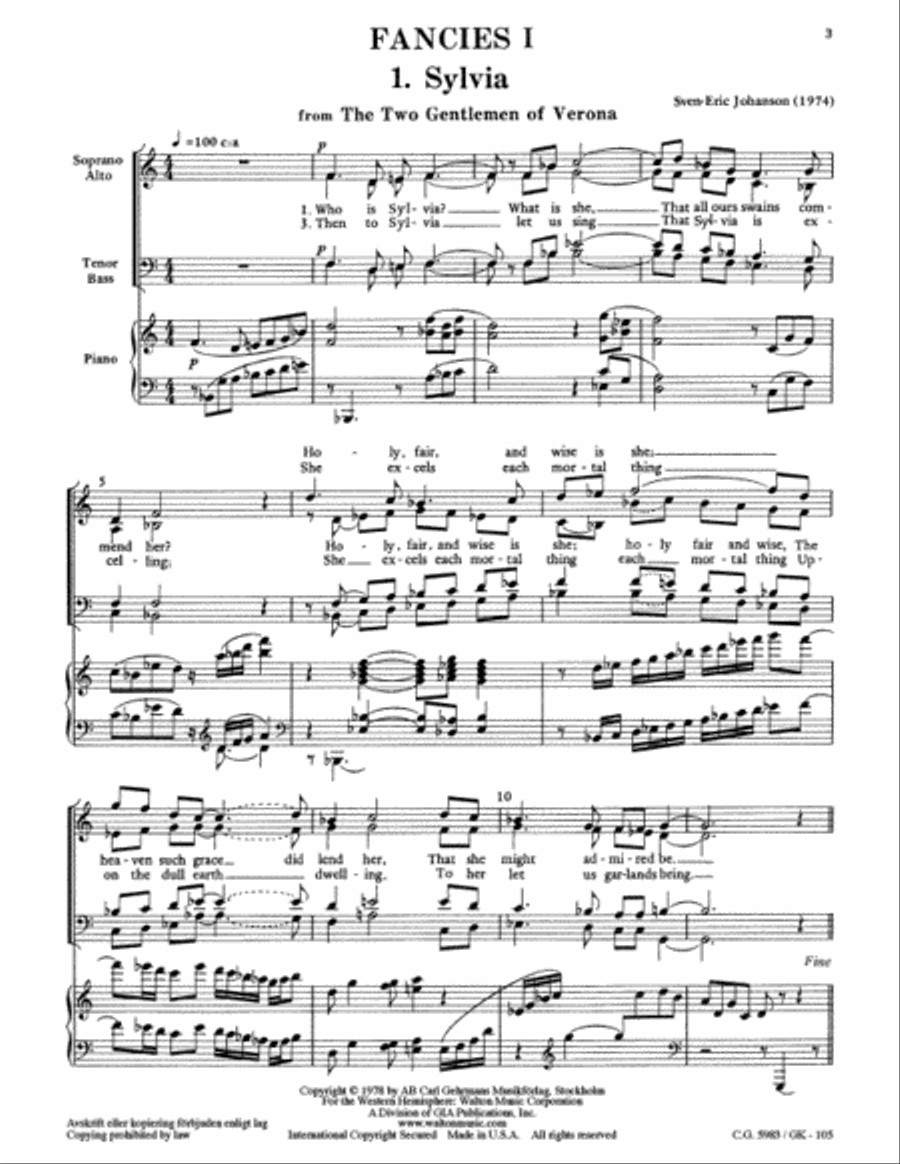 Fancies I (Collection) Fancies I (Collection) 4-Part scores gallery preview page 2