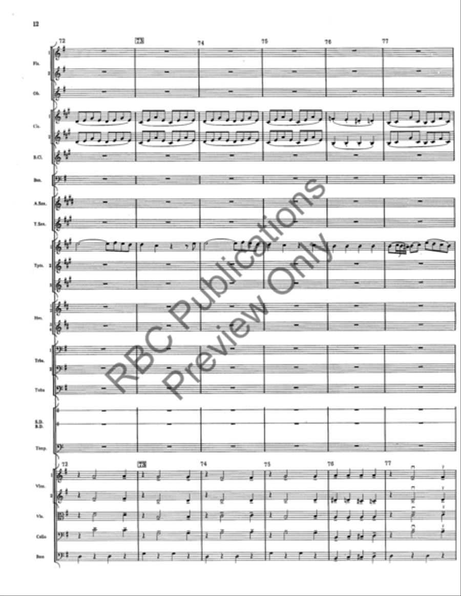 Italian Folk Fantasy (Score) Full Orchestra scores gallery preview page 12