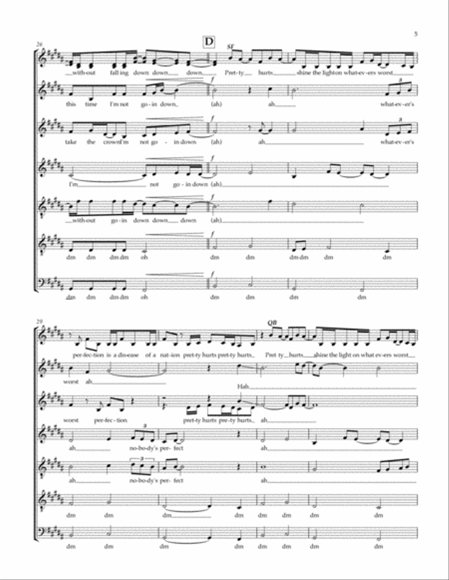 Pretty Hurts Divisi scores gallery preview page 5