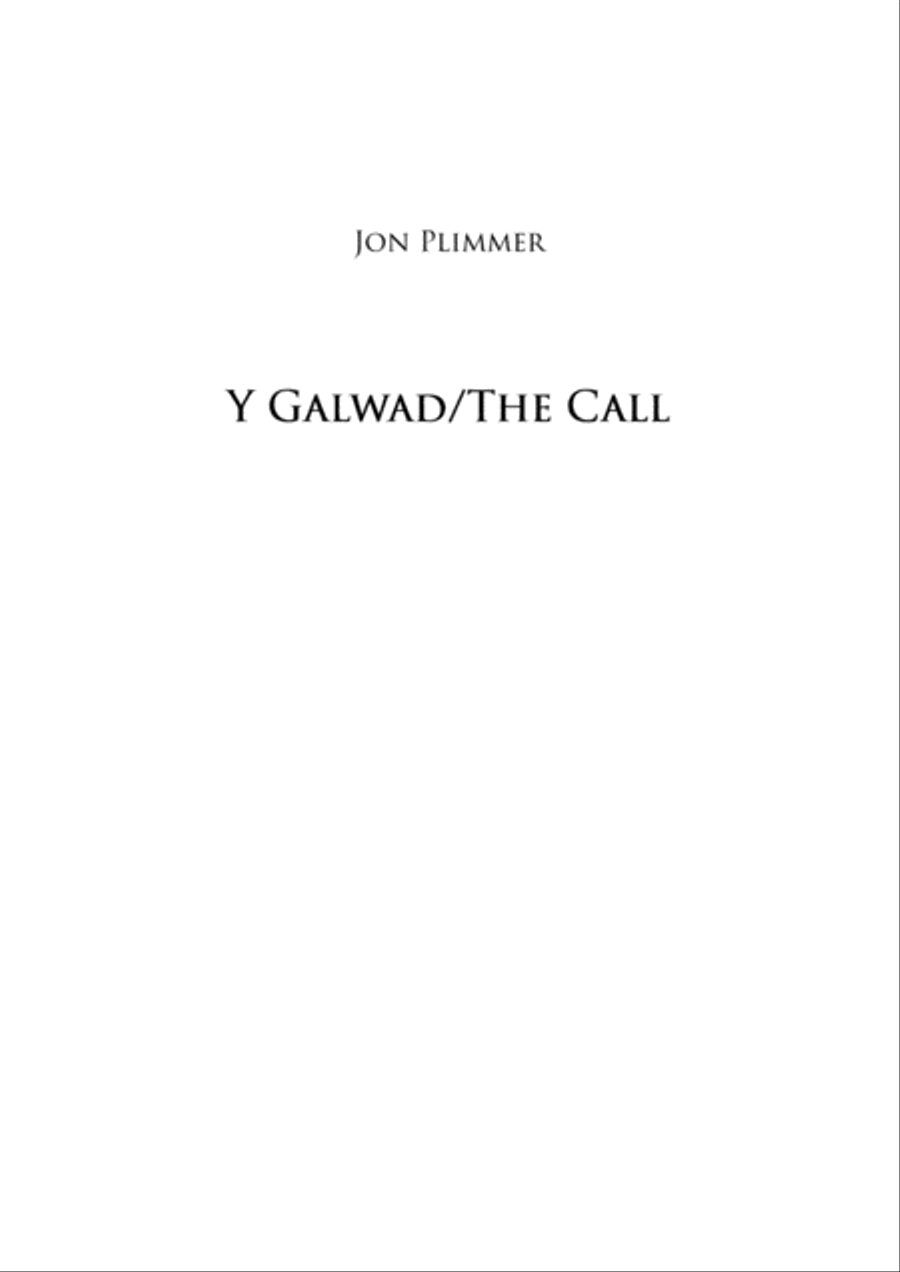 Y Galwad/The Call Y Galwad/The Call 4-Part scores gallery preview page 1