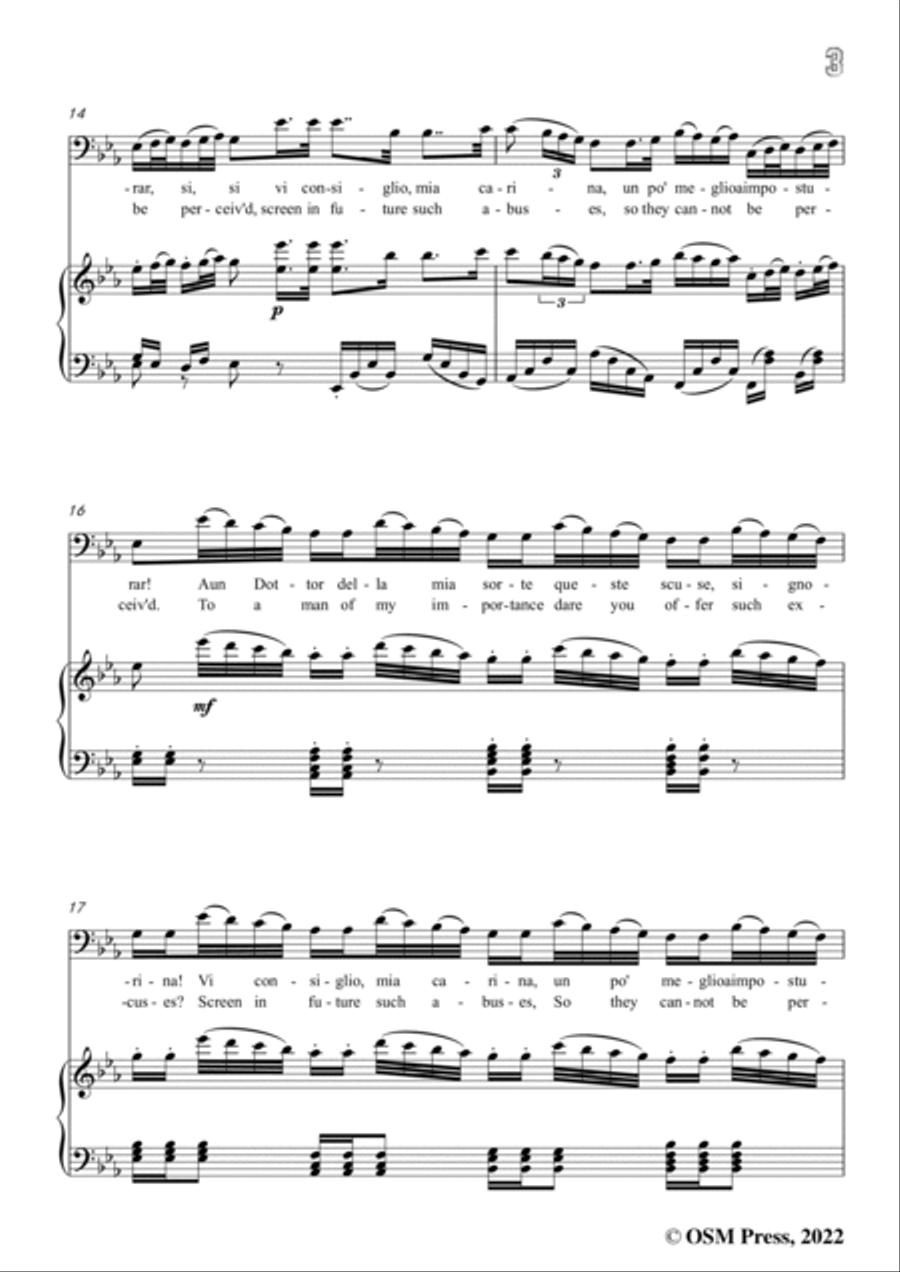 Rossini-A un dottor della mia sorte,from 'Il barbiere di Siviglia'(L'inutile precauzione) Voice scores gallery preview page 5