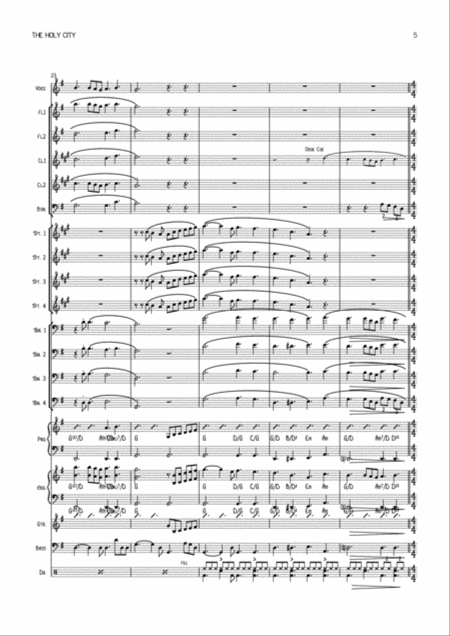 Holy City, The (Big Band Vocal) Jazz Ensemble scores gallery preview page 5