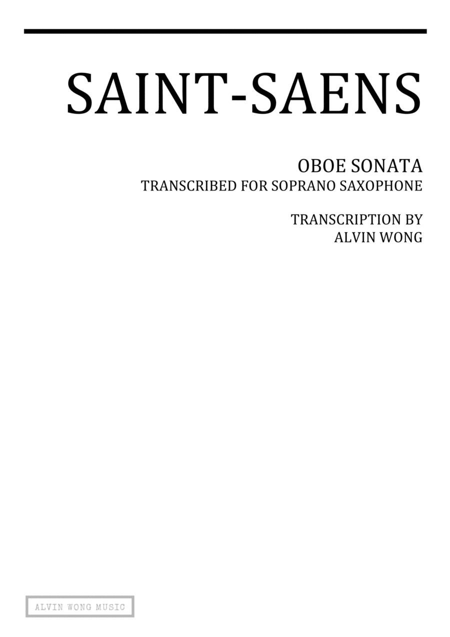 Oboe Sonata Op.166 - Soprano Saxophone Soprano Saxophone scores gallery preview page 1